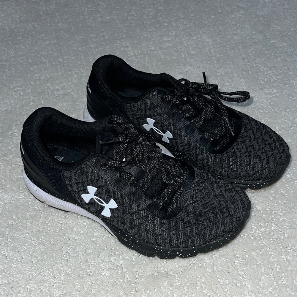 Under Armour Black and White Running Shoes